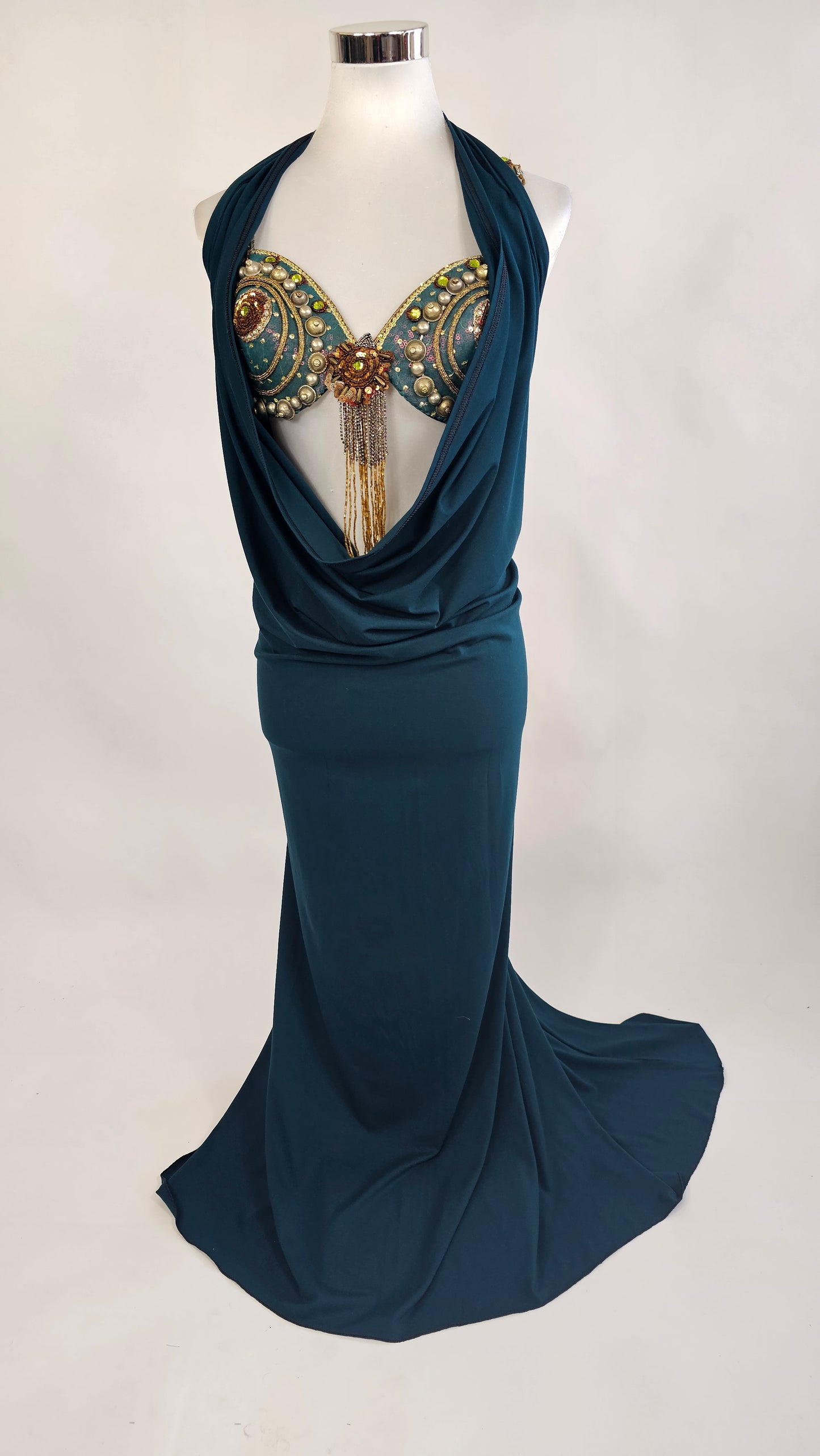 Waterfall Dress Dark Petrol
