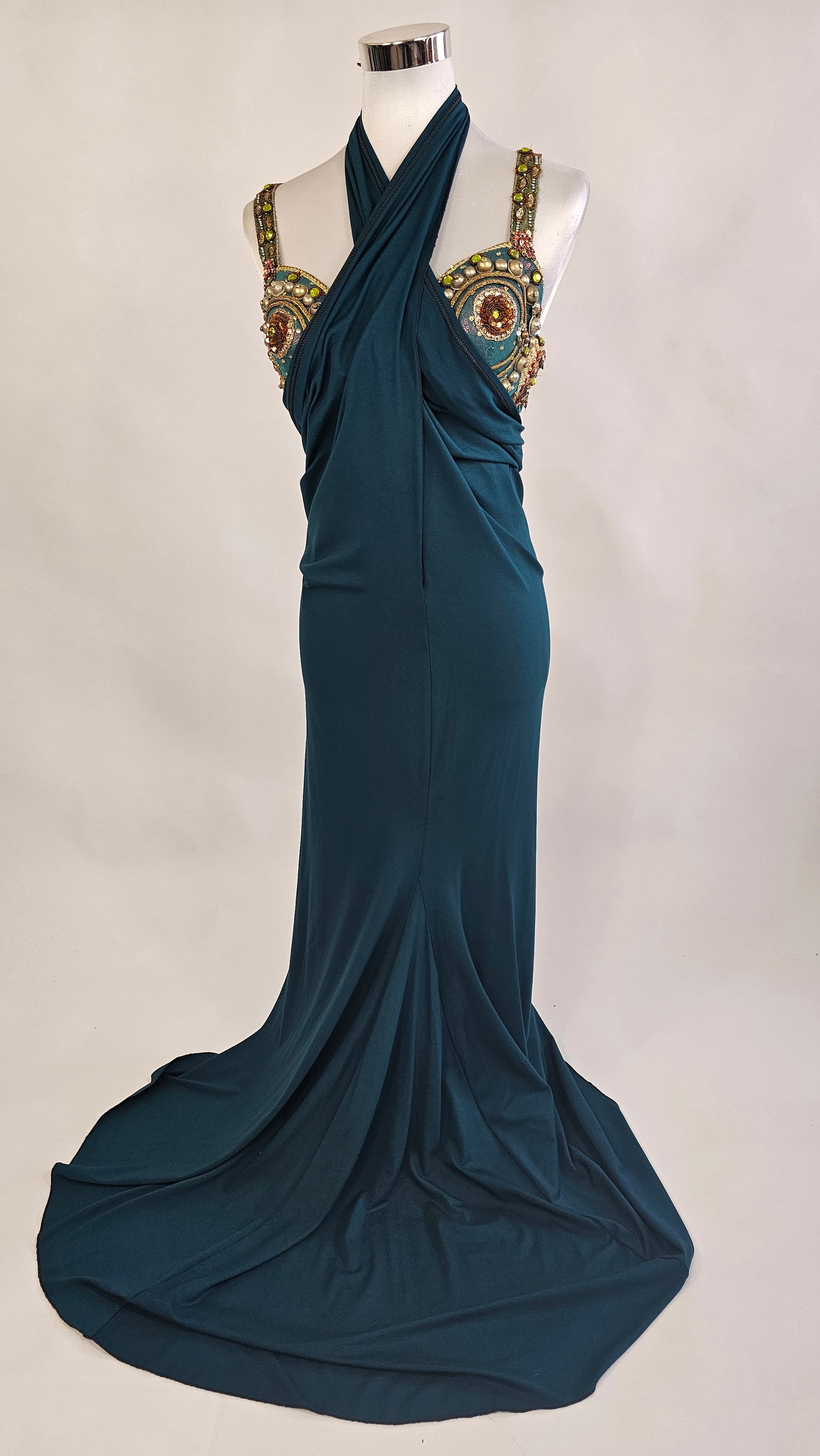 Waterfall Dress Dark Petrol