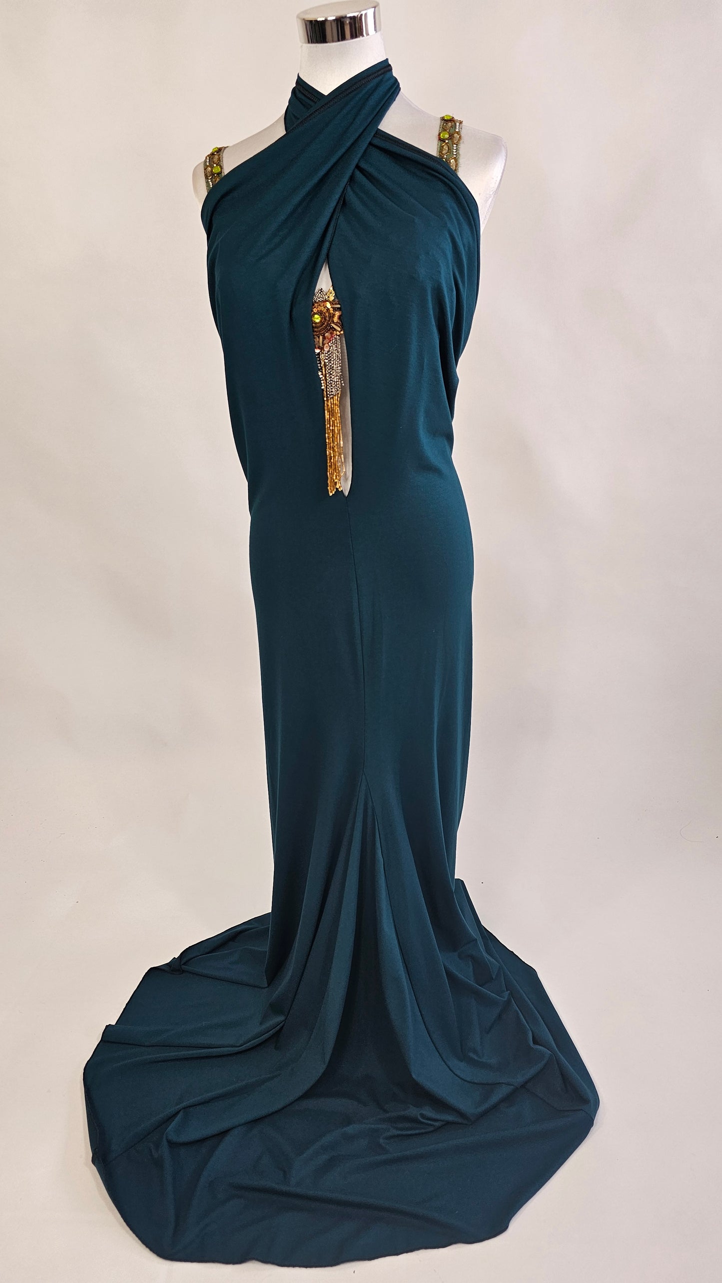 Waterfall Dress Dark Petrol