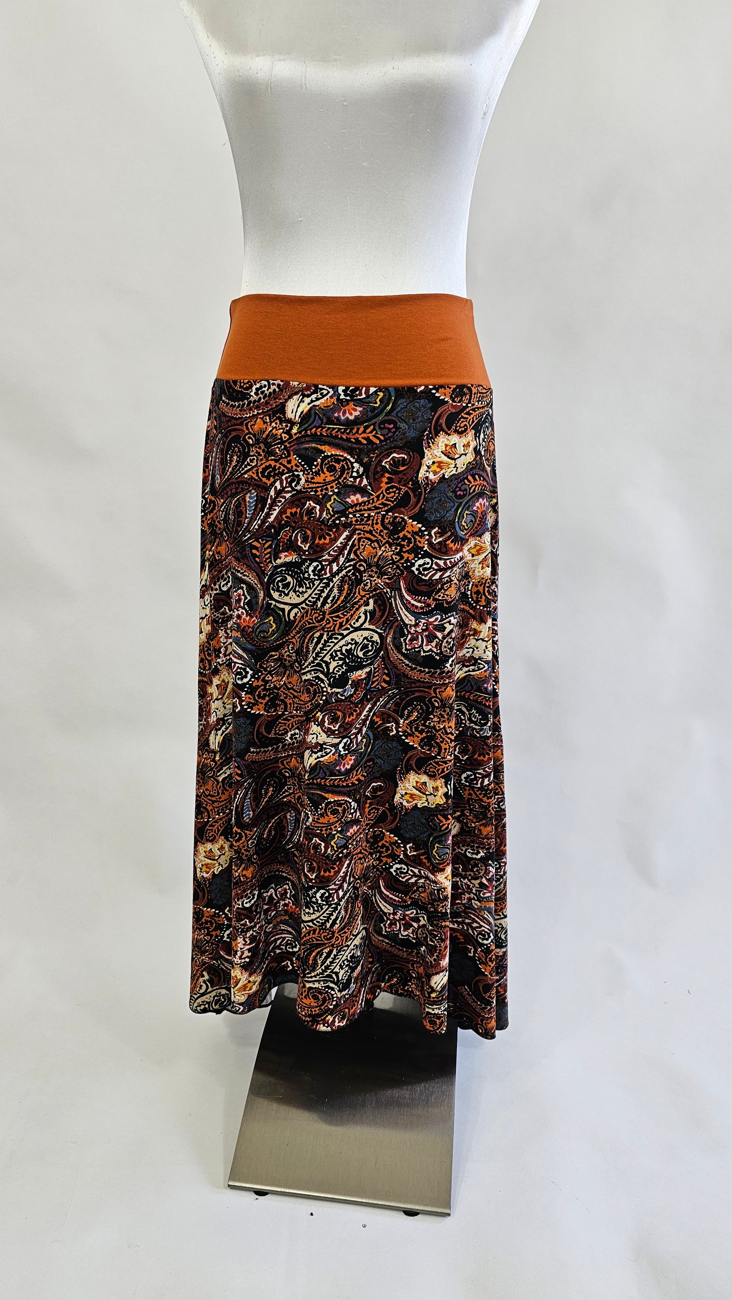 7/8 Layering Skirt Paisley Burned Orange