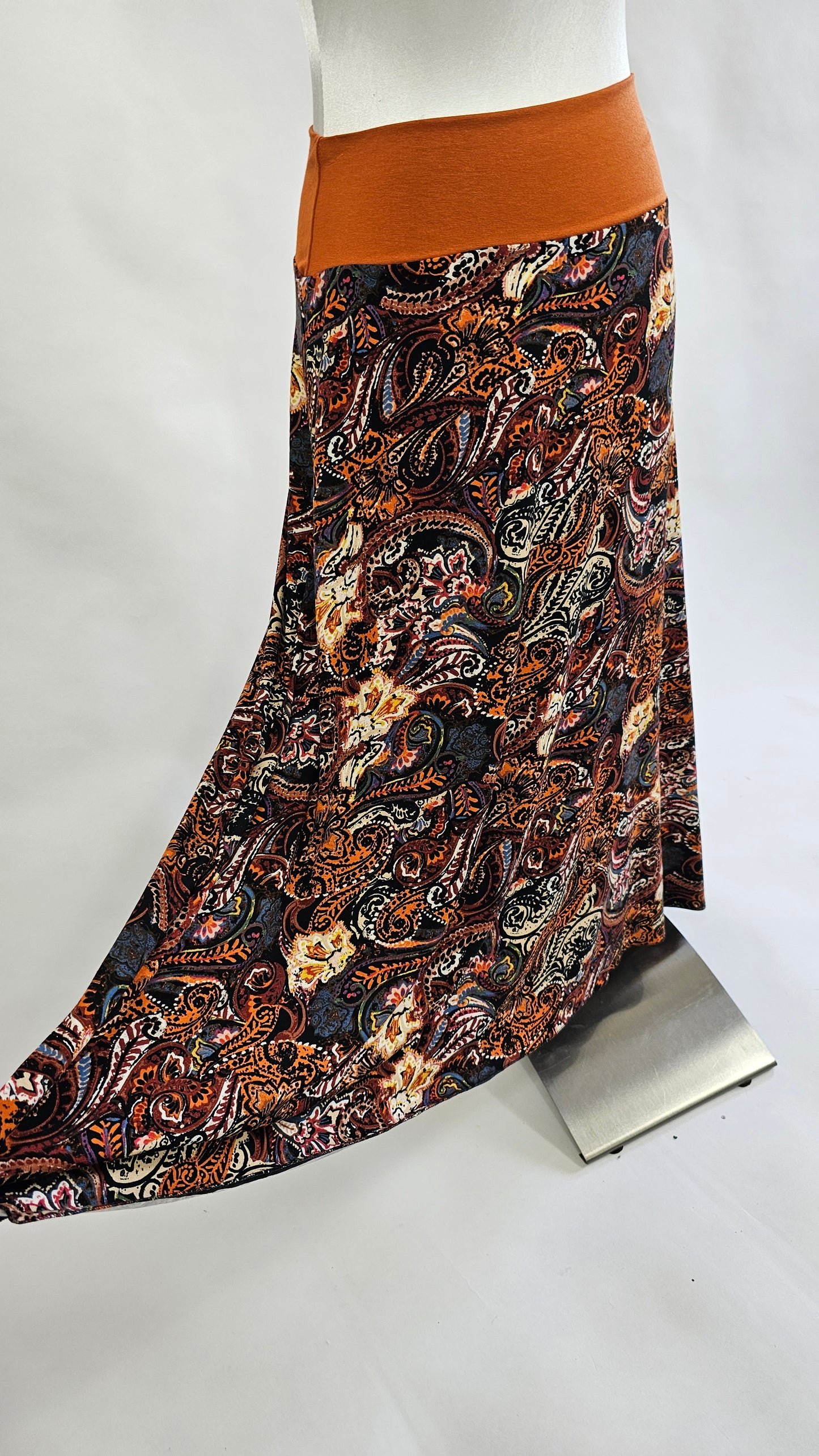 7/8 Layering Skirt Paisley Burned Orange