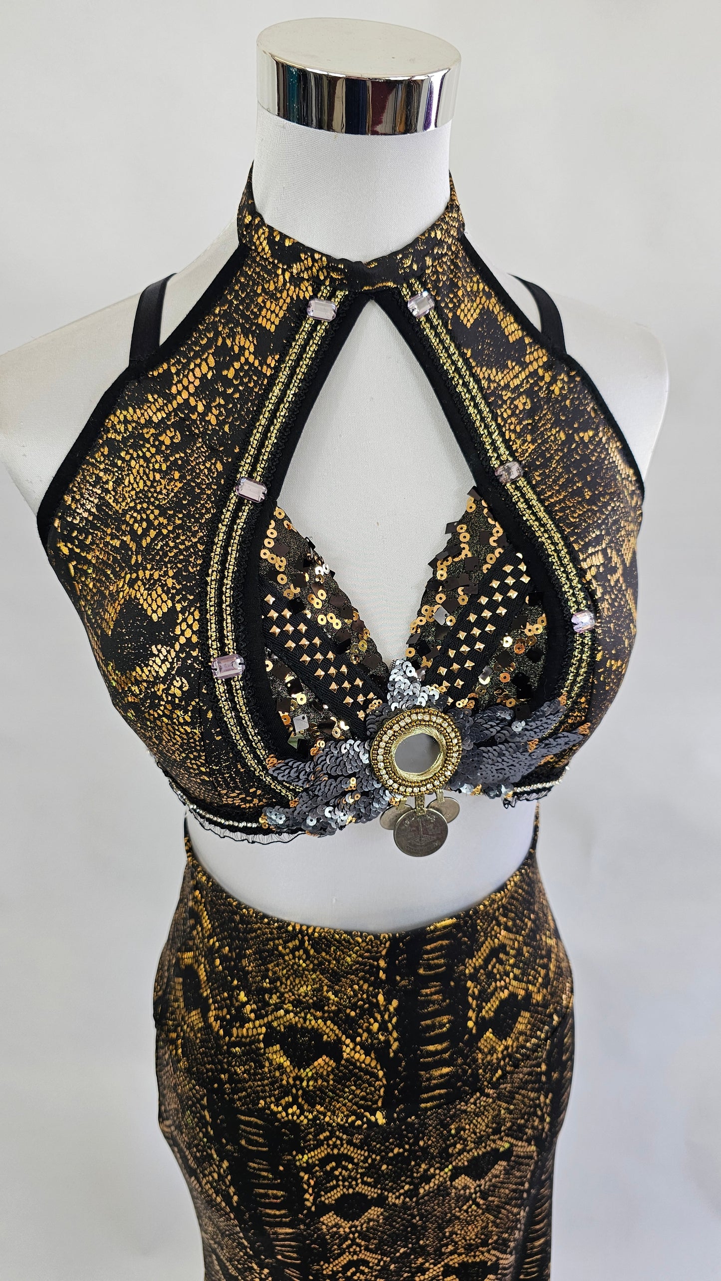 Snake BRA IRENA Black Gold