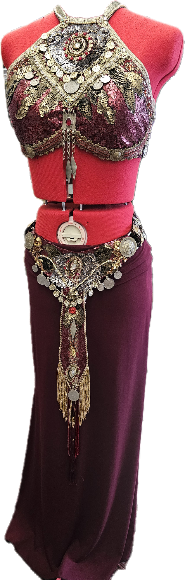 SET Kiki Bra / Flexi Lily Belt Red/Gold