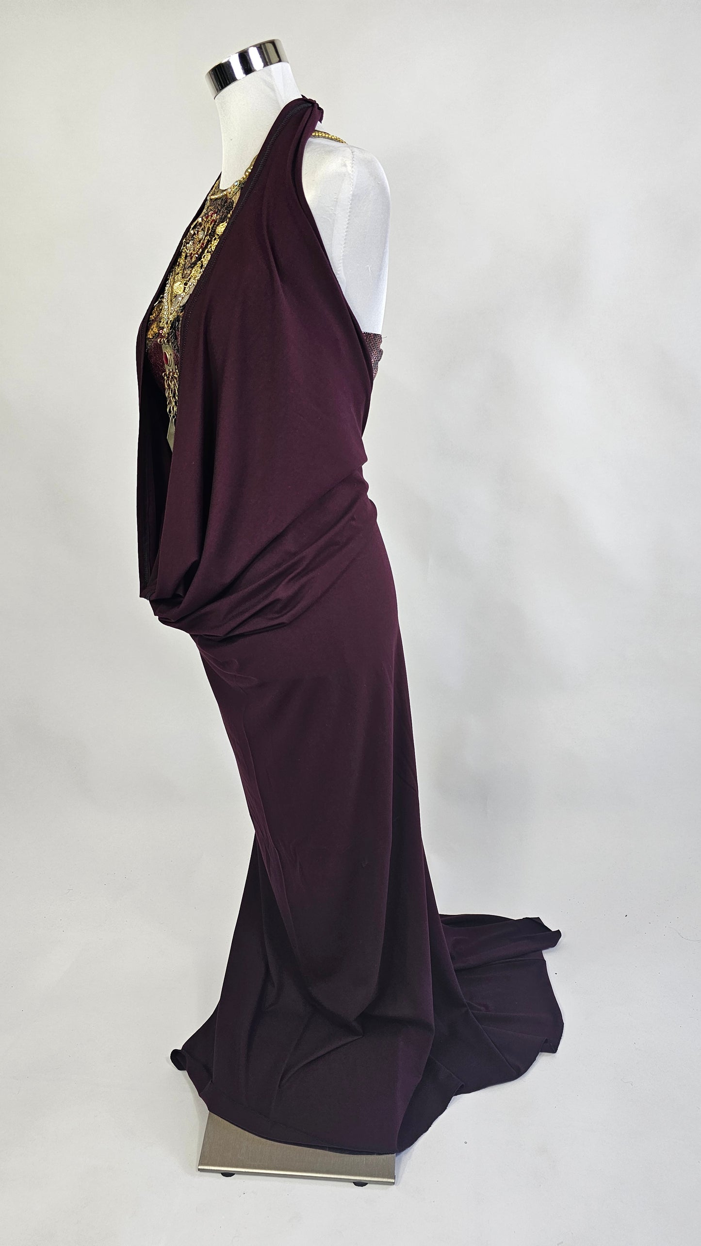 Waterfall Dress Basic Burgundy
