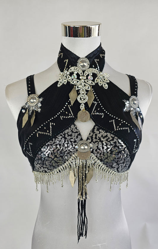 VAMPY BRA Black Silver Assuit