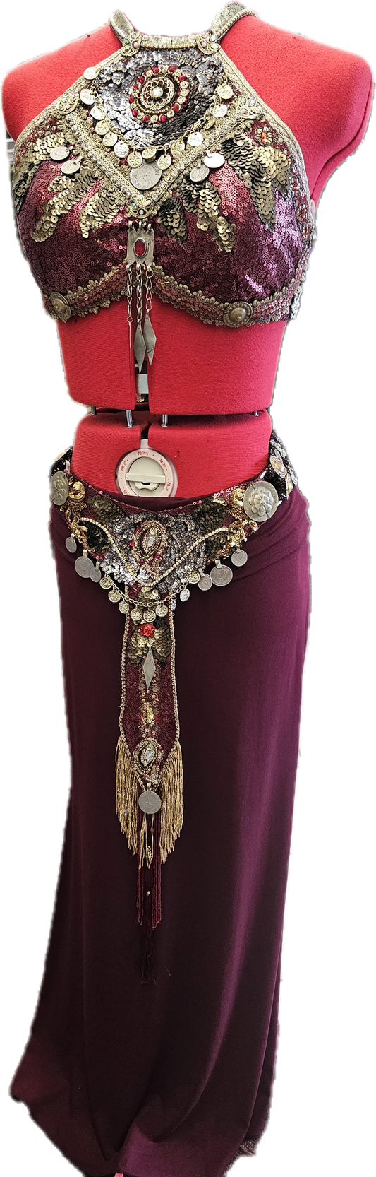 SET Kiki Bra / Flexi Lily Belt Red/Gold